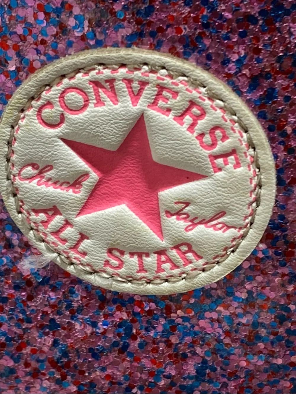 Converse glittery high